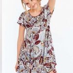 Silence + Noise Urban Outfitters  Witchy T Shirt Dress Floral Print Tunic Boho Photo 0