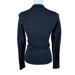 Nux Black Seamless‎ Zip Sweater Small Fitted Athleisure Textured Long Sleeve Photo 1