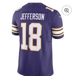 NFL Team Apparel Men's Minnesota Vikings Justin Jefferson Nike Purple Vapor F.U.S.E. Limited Jersey Photo 1