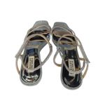 Badgley Mischka  Unity Wedge Heels Womens Silver Embellished Strappy Sandals 10‎ Photo 4