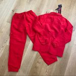 Kappa  Authentic Shadow Skind Unisex Jacket and Cargo Pants in Red Photo 3