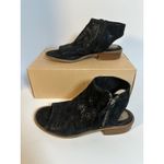 Sofft Nalda Sandals Size 6 Black Leather Peep Toe Perforated Sling Back Zipper Photo 2