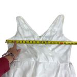 DKNY  | Size 12 | White Chiffon Dot Sleeveless Asymmetrical Midi Wrap Dress Photo 6