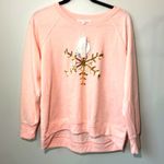 Workshop Republic Clothing  pink blush gold snowflake sweater Photo 0