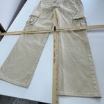 Hidden‎ Los Angeles Jeans Womens 27 Tan Cream Cargo Straight Crossover Button Photo 6