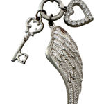 Angel's Wing Silvertone Charm Pendant Necklace Silver Photo 0