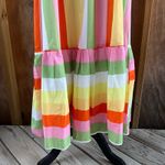 J. Marie Emery Adjustable Beaded Tie Strap Colorful Striped Midi Dress Size M Size M Photo 6