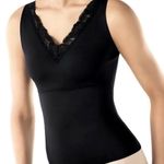 Spanx Black Lace Trim V-Neck Shapewear Tank Top Size Medium Photo 0