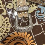 GOLD & SILVER SPARKLE BELT WITH SILVER TONE BUCKLE. SZ: XL Photo 2