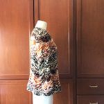 Chico's  Ruched Stretch Jacket Full Zip 3/4 Sleeve Size 2 Large L Photo 3