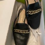 Gianni Bini Black Loafers With Gold Chain Photo 1