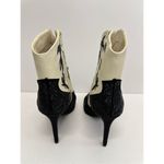 INC Cowboy‎ Boots Size 9.5 Black Cream Embellished Western High Heel Booties Photo 6