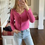Mango Pink Scallop Sweater Photo 0