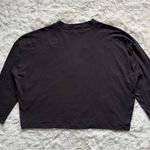 Madewell Cardigan Organic Cotton Crop Sweater Button Front Deep Coal Gray XXL Photo 5