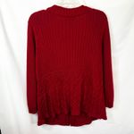 Talbots  Plus Size 1X Cardigan Knit Sweater Red Cable Button Front Office 1722 Photo 1