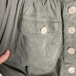 American Eagle lyocell cropped ruffled utility top with patch pockets size S Photo 6