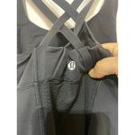 Lululemon Black Floral Print Strappy Tank Top With Built Photo 2