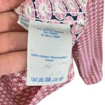 Boden 100% Cotton Pink Navy White Circle Pattern Long Sleeve Button Up Size 10P Photo 6