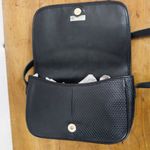 Vintage Albi Black Textured Leather Crossbody Purse Photo 6