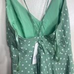 INA  Mint  mini 100 % rayon summer Green Dress with White Dots L Photo 3
