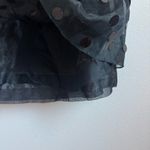 Theia Black Polka Dot Sequin Midi Dress Size: 4 Photo 7