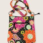 Vera Bradley Iconic Hipster Ziggy Zinnia Pink Orange Floral Crossbody Zip Bag Photo 1