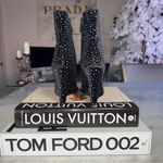 Alexandre Birman New  Myra Black Velvet Wedge Bootie Boot Womens 37 Witchy Gothic Photo 8