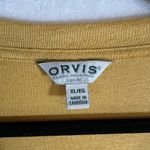 Orvis  XL Top Yellow Mustard V-Neck Stretch Soft Basic Shirt Tunic Dolman Sleeve‎ Photo 5