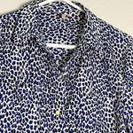 Juicy Couture  Blouse Leopard Print Long Sleeve Gold Logo Button Down size S Photo 1