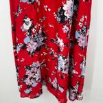 Modcloth Red Floral Dress Fits of Bliss Short Sleeve Dress NO BELT size large Photo 5