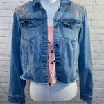 Mossimo Supply Co MOSSIMO - Distressed Embroidered Jean Jacket Photo 0