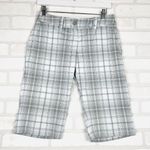 Nike Golf Dri-Fit Plaid Shorts White/Grey Women’s Size 4 EUC Photo 0