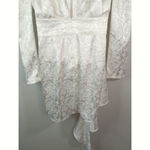 Ronny Kobo Collection Dresses Ronny Kobo Lilian Satin Asymmetrical Dress LARGE White Photo 6