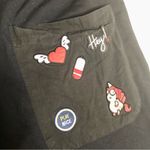 ZARA Long Sleeve Mini Dress Black Casual Fabric Patch Appliqués Crewneck sz Med Photo 5