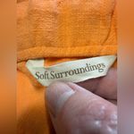 Soft Surroundings  Summer Breeze Rayon Linen Belted Shorts Nectarine Orange 3X Photo 7