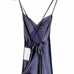 Lulus Dress One Last Glance Satin Backless Slip Dress Navy Blue Size Medium Photo 8