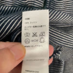 Kate Spade  Saturday Shirt Black Gray Striped Asymmetrical Neck size XS‎ Photo 5