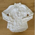 Reformation  - Shirred Neck & cuffs Long Sleeve Blouse Top in White Photo 4