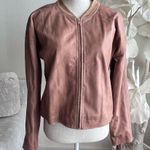 Sundance Fringe Leather Long Sleeve Brown Jacket Size 10 Photo 0