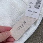 Halo Ivory Baltic Hues Womens Textured pants size 12 NWT Skinny Beach Classic White Photo 5