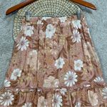 Petal and Pup  Women’s Osani Midi Skirt Pull On Tiered Boho in Floral Brown 2 Photo 6