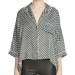 Maje  Charline High/Low Silk Pajama Top Size Small Photo 0