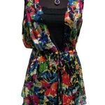 Cache  Silk Floral Tunic + Black Stretch Cami Lot 2 Top New Self Belt NWT $118 Photo 0