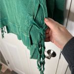 Anthropologie Saturday Sunday Aliana Green Waffle Knit Top Tie Sides Size XS Photo 4