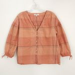 Madewell Morning View Plaid Tie Sleeve Shirt Photo 1