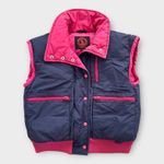 Vintage Mountain Goat by White Stag Down Ski Vest Pink & Navy Women’s Medium Photo 12