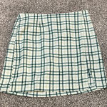 Wild Fable  Checkered Green and Cream Mini Skirt Photo 0