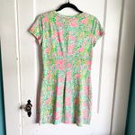 Lilly Pulitzer  Britton Flamingo Paisley Print Shirt Dress Pima Cotton Tropical S Photo 11
