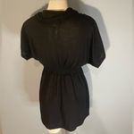 it's our time It’s Our time black short sleeve sweater top cowl neck shirt dress tunic small Photo 2
