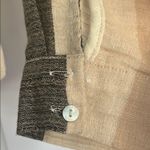 Love Riche Cream and Black Button Down Shirt with Dress Shirt Collar Photo 8